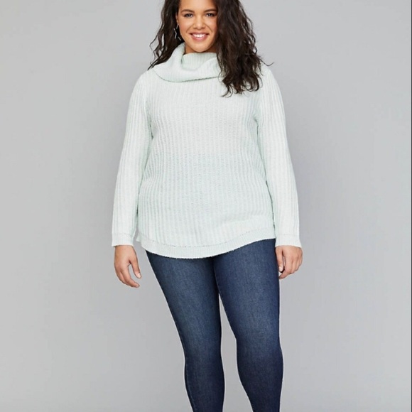 🆕NEW! Ribbed Cowl-Neck Sweater Size 22/24 - Picture 4 of 7